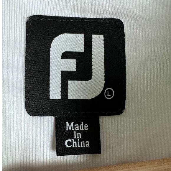 FOOTJOY FJ Mens L White Blue Colorblock 1/4 Zip Pullover Performance Nylon Blend - Picture 4 of 6